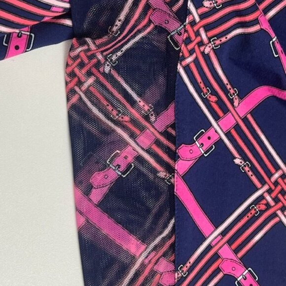 G Lifestyle Dress British Plaid Navy Belt Design Women's Size XL NWT - Picture 4 of 6